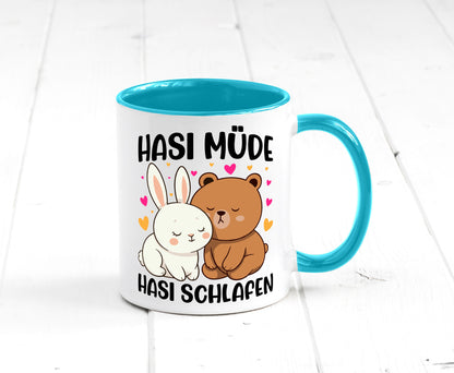Hasi Müde | schlafen Kaninchen Häschen v2 lustiger Spruch Geschenk Humor