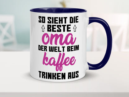 Beste Oma der Welt | Großmutter Tasse lustiger Spruch Geschenk Familie