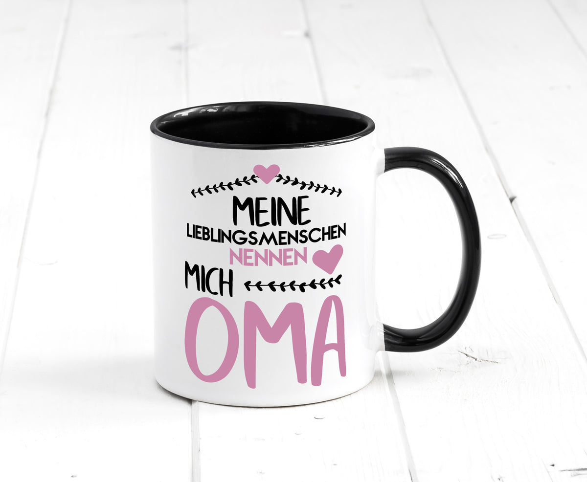 Oma Tasse | Lieblingsmenschen Großmutter Herzen lustiger Spruch Geschenk