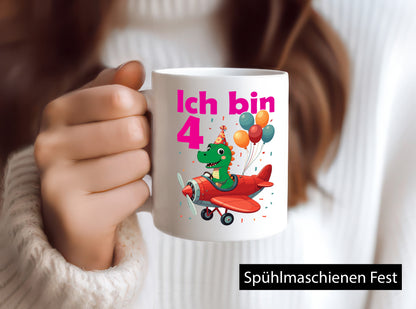 4. Geburtstag | 4 Jahre Drache Flugzeug lustiger Spruch Geschenk Geschenkidee