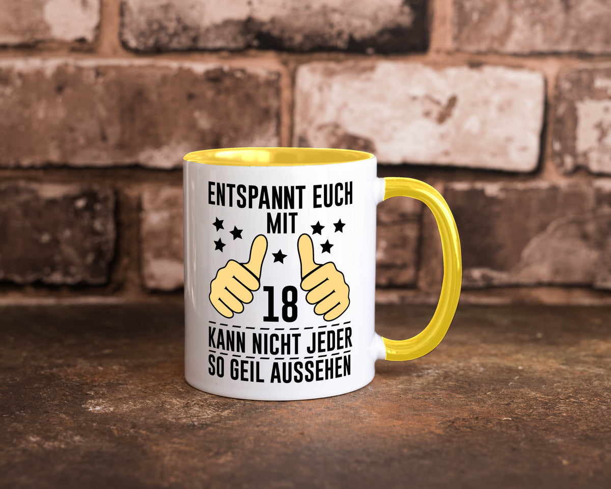 18. Geburtstag | 18 Jahre Geil aussehen Entspannt euch Geschenk Geschenkidee Tasse