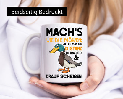 Scheiß drauf Geschenk Humor Geschenkidee lustiger Spruch Tasse
