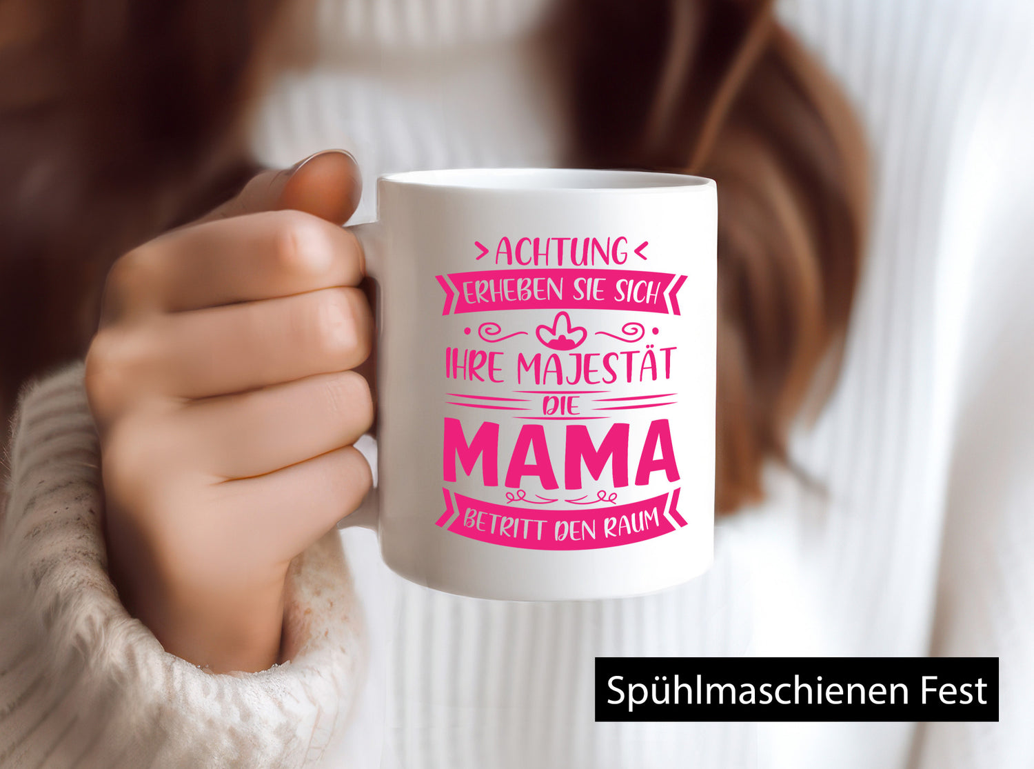 Majestät Mama betritt Raum | Auszeichnung Geschenkidee Familie Humor Tasse