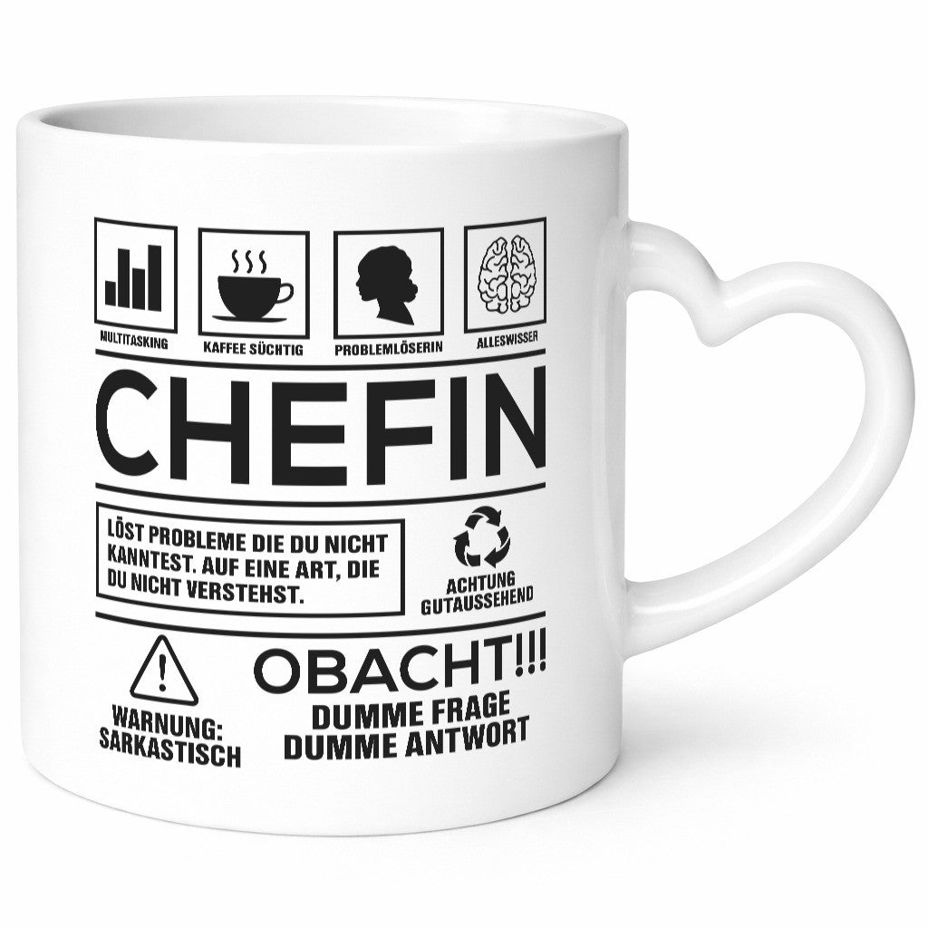 Achtung Probleme Chefin | Führungskraft Vorgesetzte Geschenkidee Arbeit