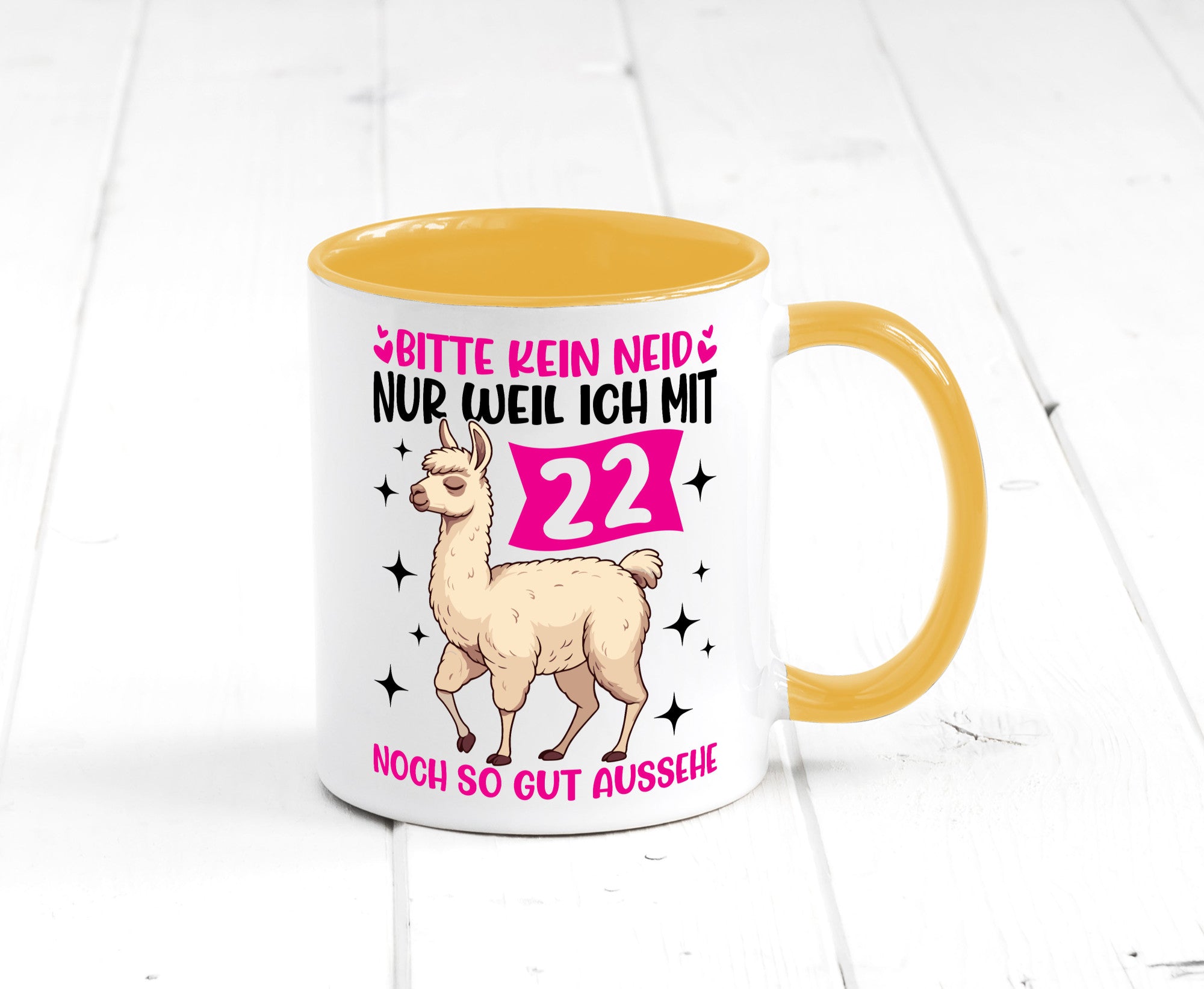 22. Geburtstag | 22 Jahre Lama gut aussehen lustig Geschenkidee Geschenk Tasse