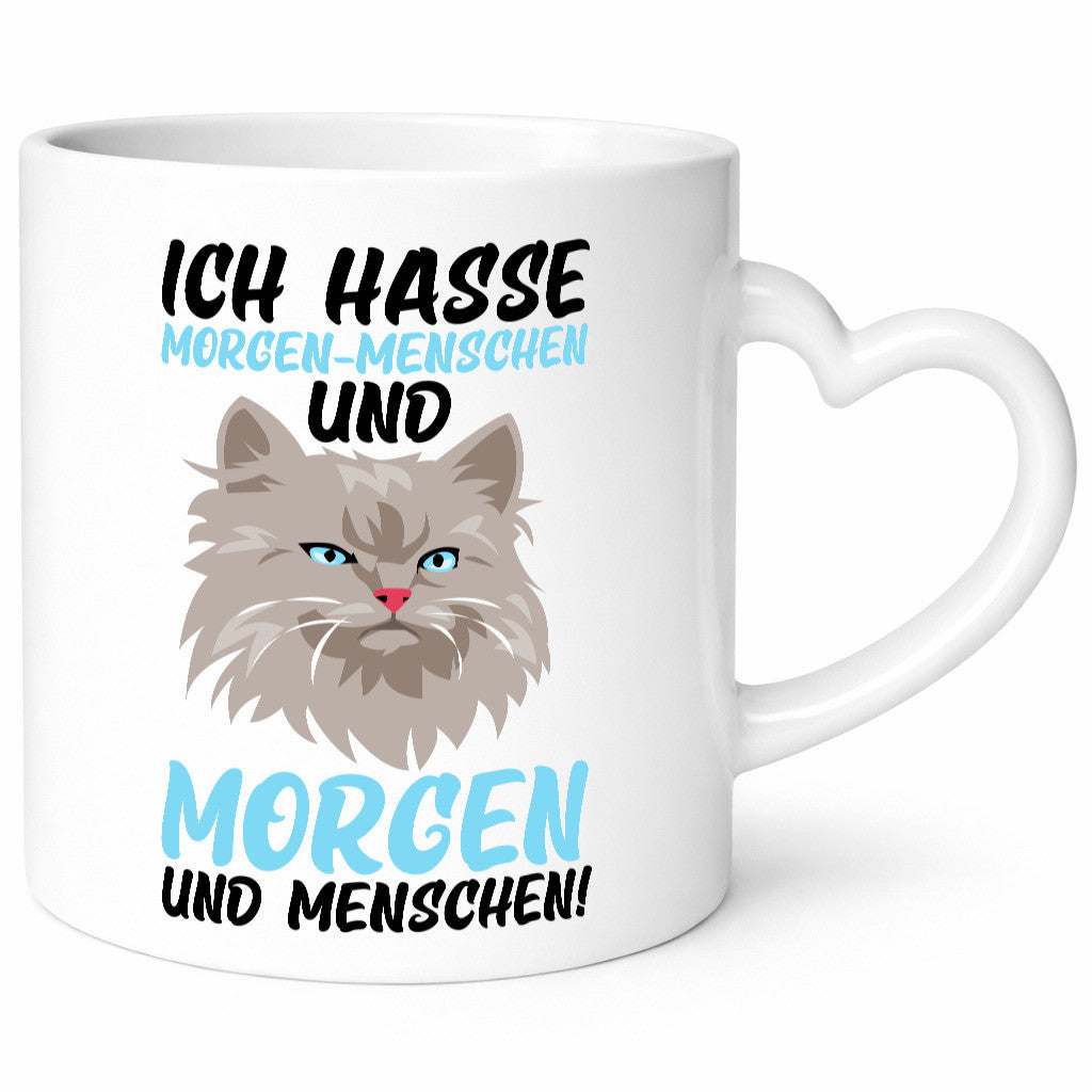 Ich hasse Morgenmenschen | Morgenmuffel mürrische Katze Geschenkidee