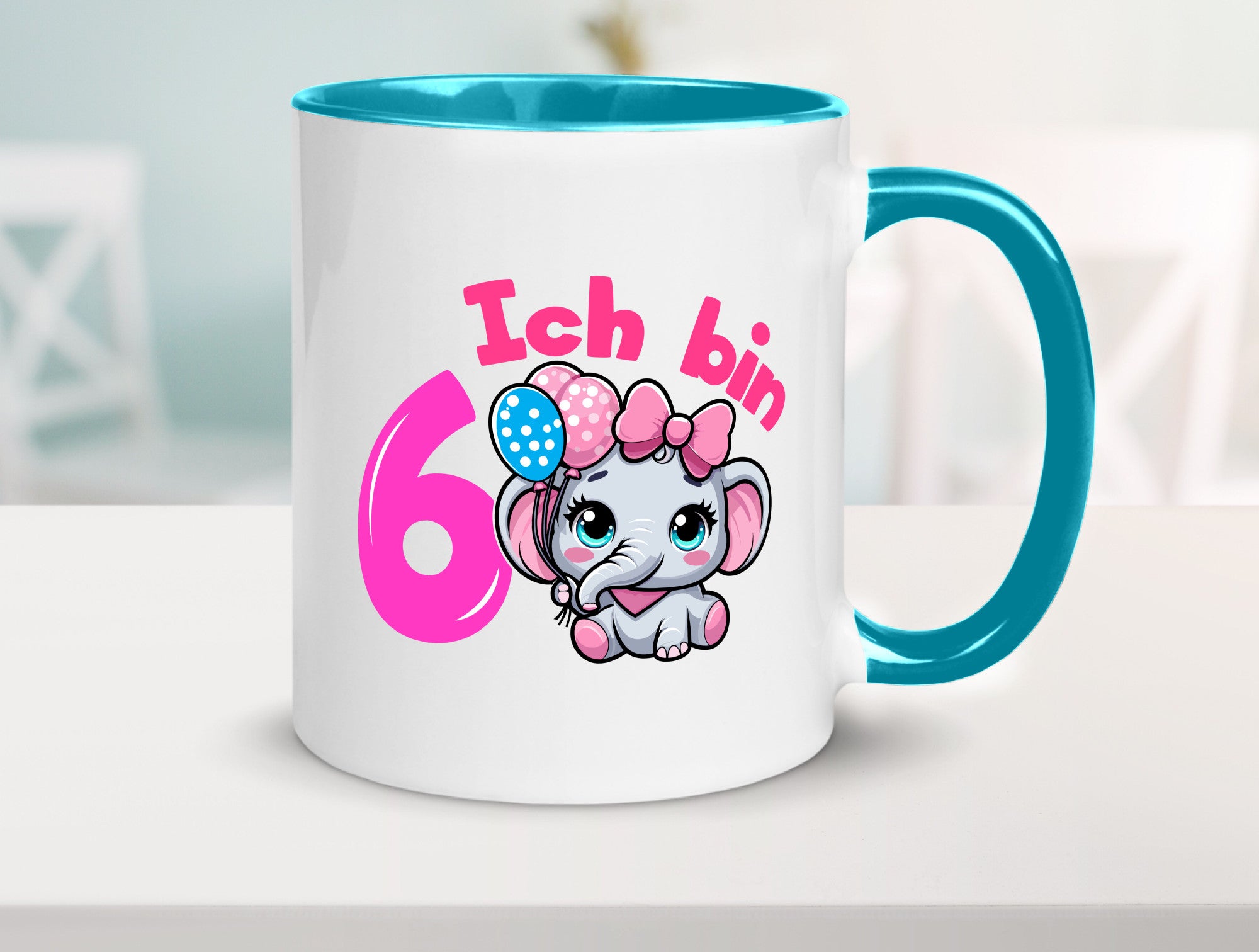 6. Geburtstag | 6 Jahre Elefant Mädchen Humor Geschenkidee Tasse