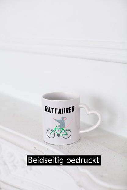 Ratfahrer Motiv | Radfahrer Tasse Ratte lustig Geschenkidee Humor