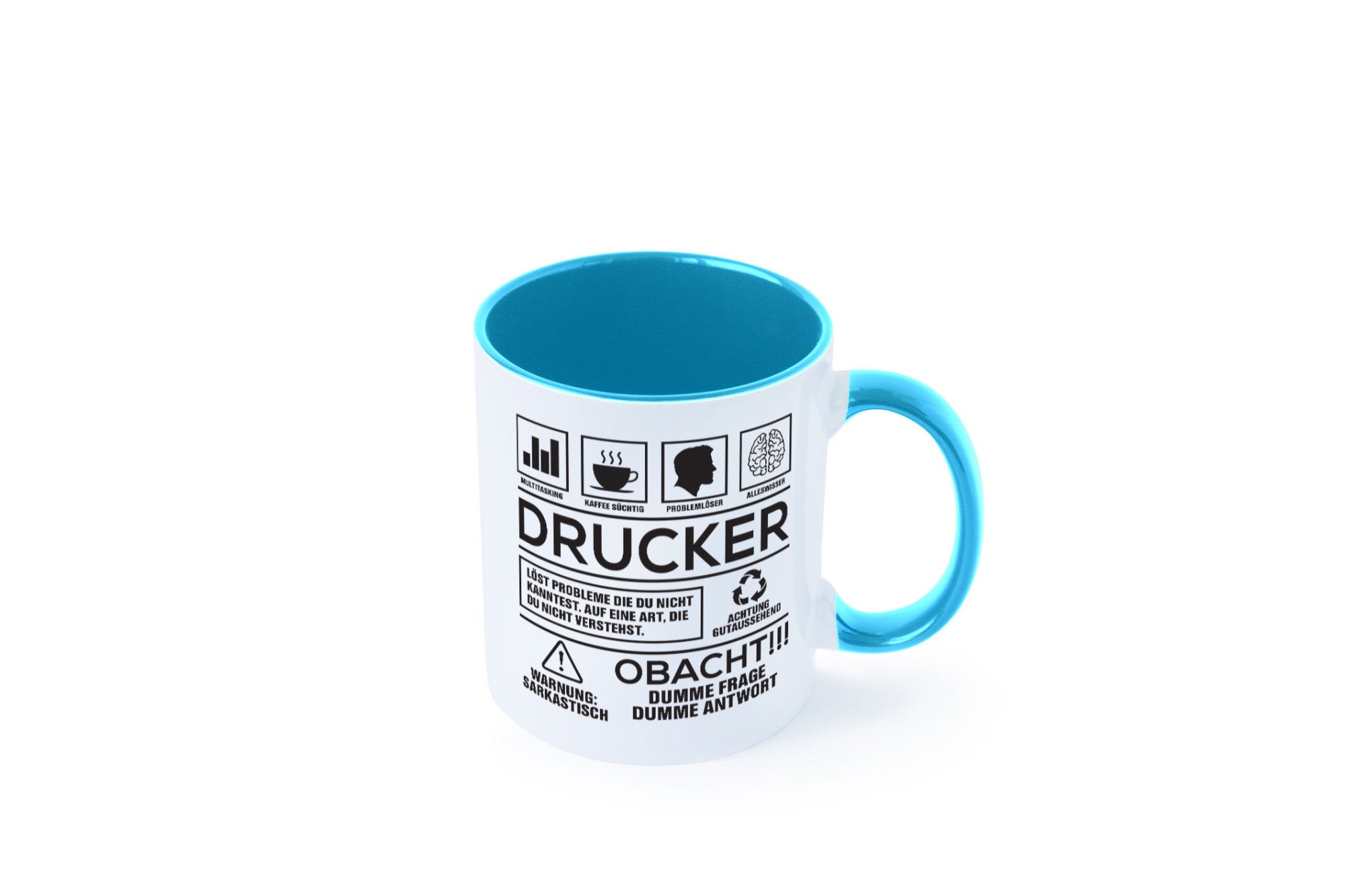 Achtung Probleme Drucker | Druckerei Print Medien Humor Geschenkidee Tasse