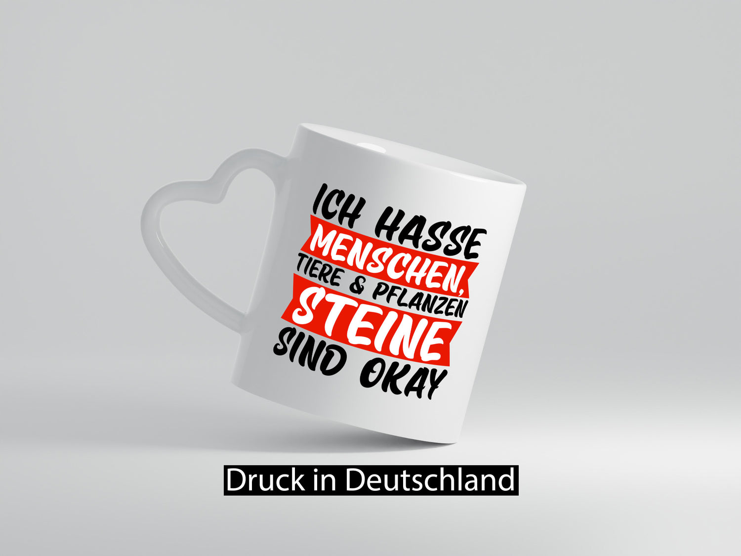 Ich hasse Menschen | Steine Sarkasmus witziger Spruch lustig Humor Geschenkidee
