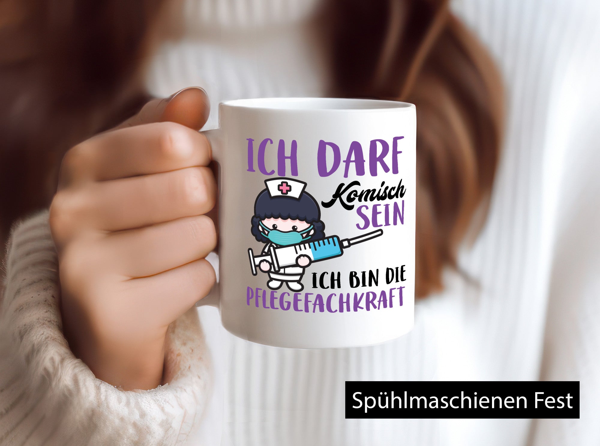 Ich darf kommisch sein | Pflegekraft Krankenschwester Humor Geschenkidee Tasse