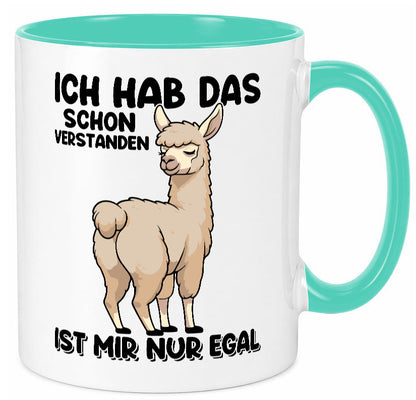 Hab ich verstanden ist mir nur egal | Lama Alpaka Geschenk Humor Geschenkidee Tasse