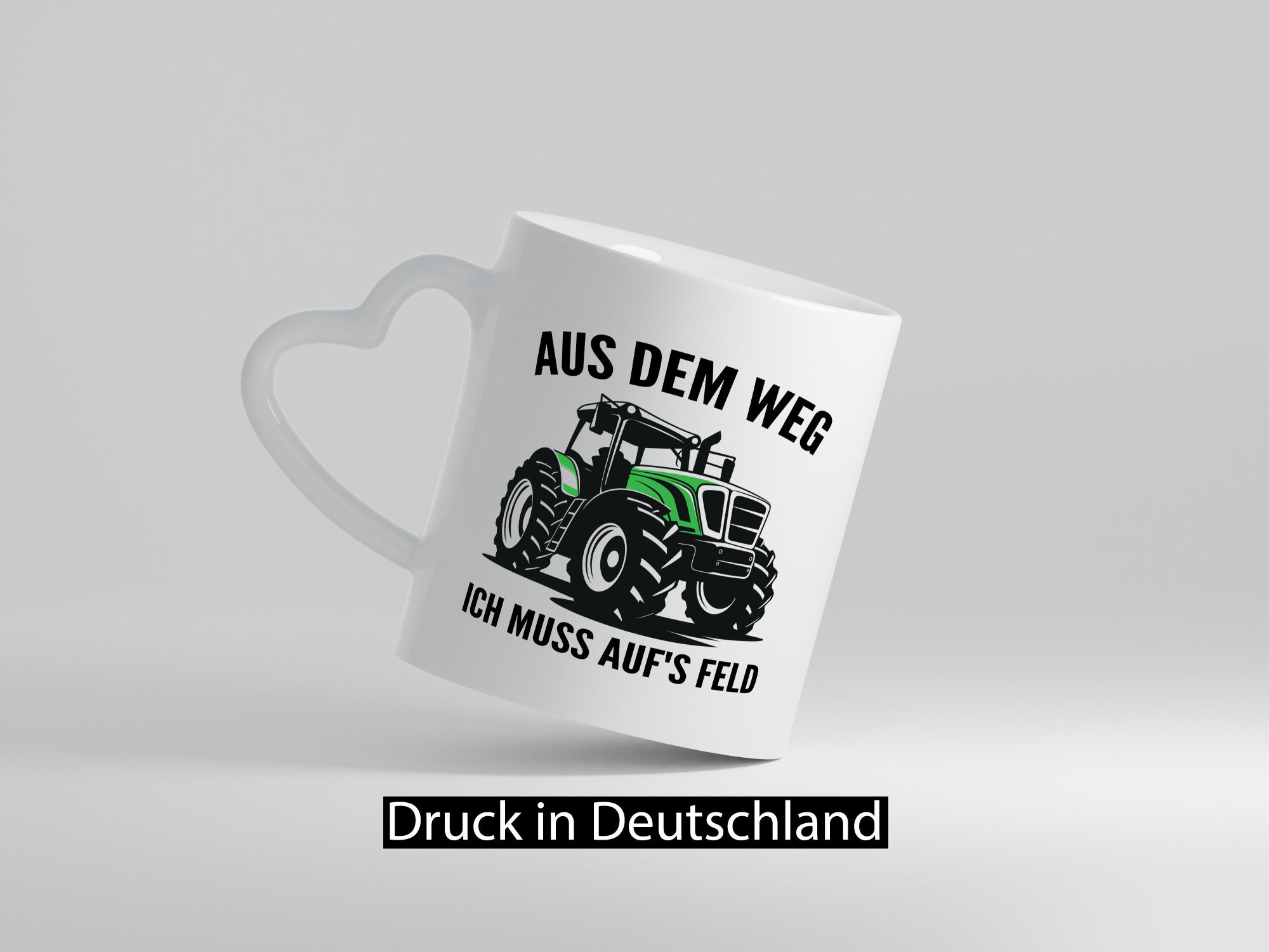 Aus dem weg ich muss aufs Feld | Traktor Bauer v2 Humor Geschenkidee Tasse