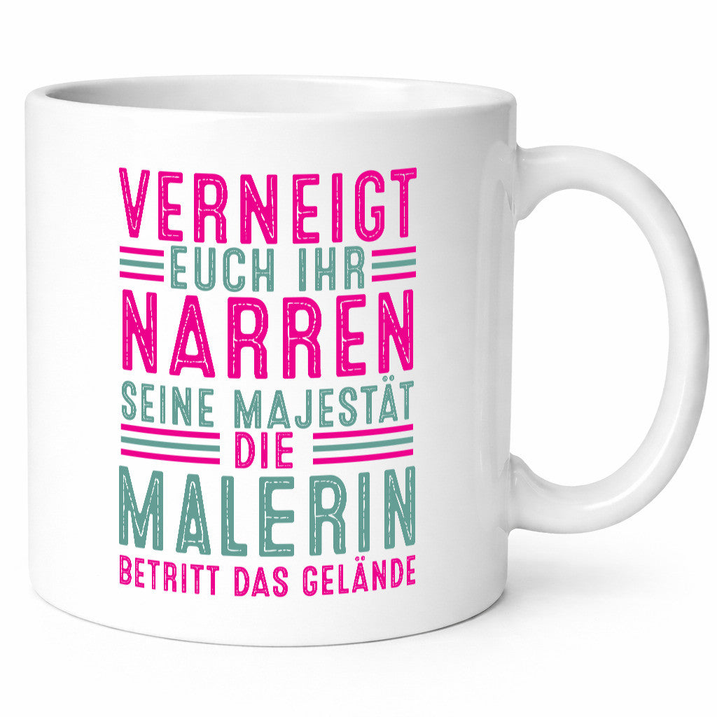 Verneigt euch: Malerin | Malerinnen Geschenkidee Humor Tasse