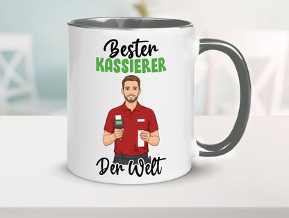 Bester Kassierer v2 Geschenkidee Humor Tasse