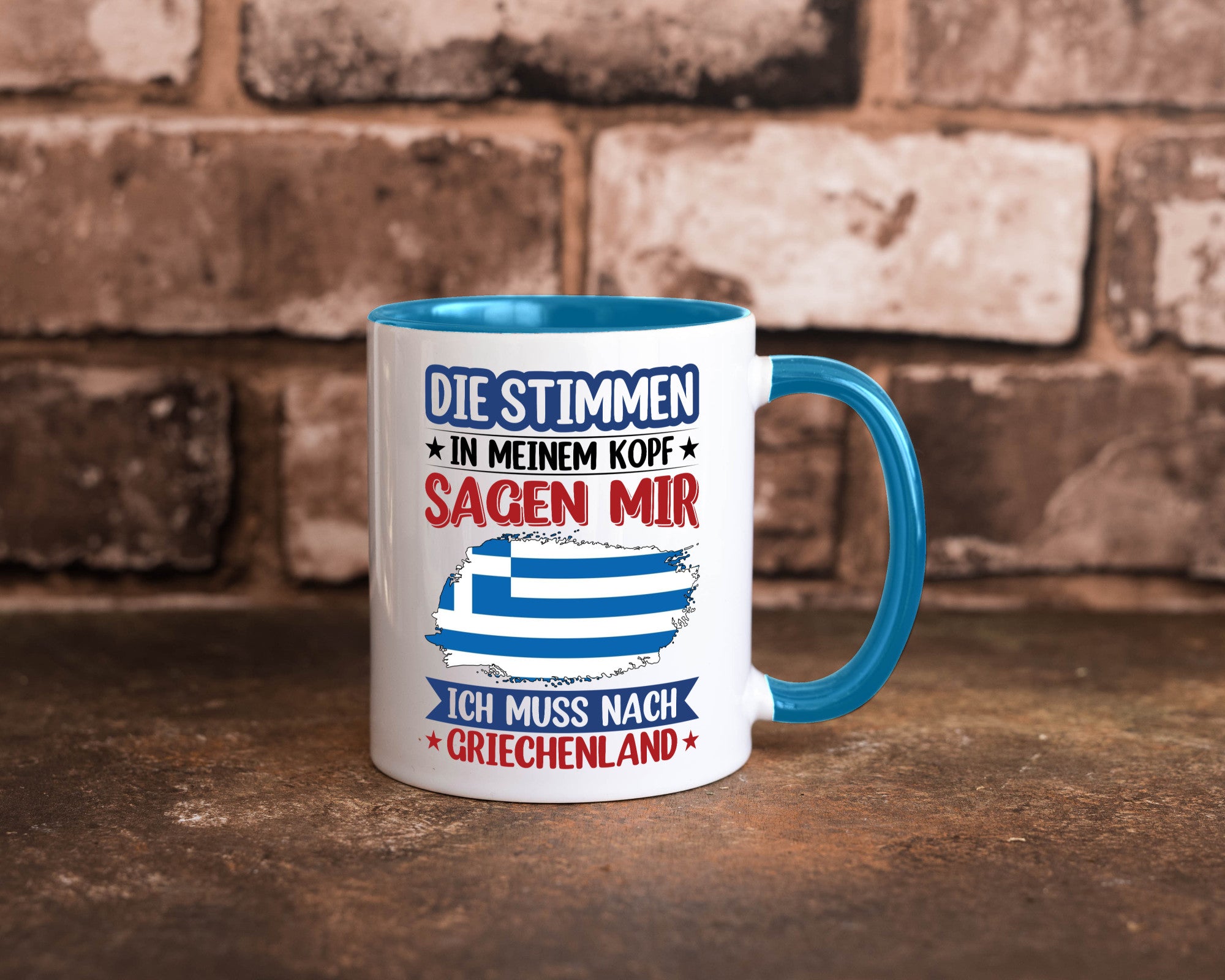 Griechenland | Urlaub Stimmen in meinem Kopf Traumland Humor Geschenkidee Tasse