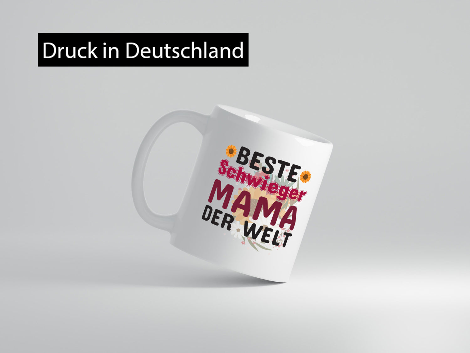 Beste Schwiegermama | Schwiegermutter Tasse Blumen Humor Familie Geschenkidee