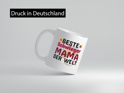 Beste Schwiegermama | Schwiegermutter Tasse Blumen Humor Familie Geschenkidee