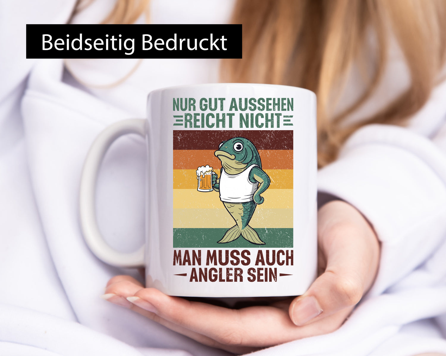 Nur gut aussehen reicht nicht | Angler Biertrinker lustig Humor Geschenkidee