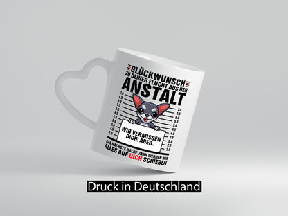 Glückwunsch zur Flucht | Abschied Arbeitskollegen v2 Geschenk Arbeit Kollegen