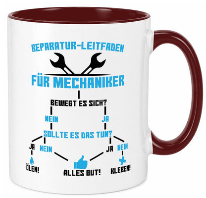 Mechaniker | Reparatur Autowerkstatt Ã–len Kleben Geschenkidee Humor Tasse