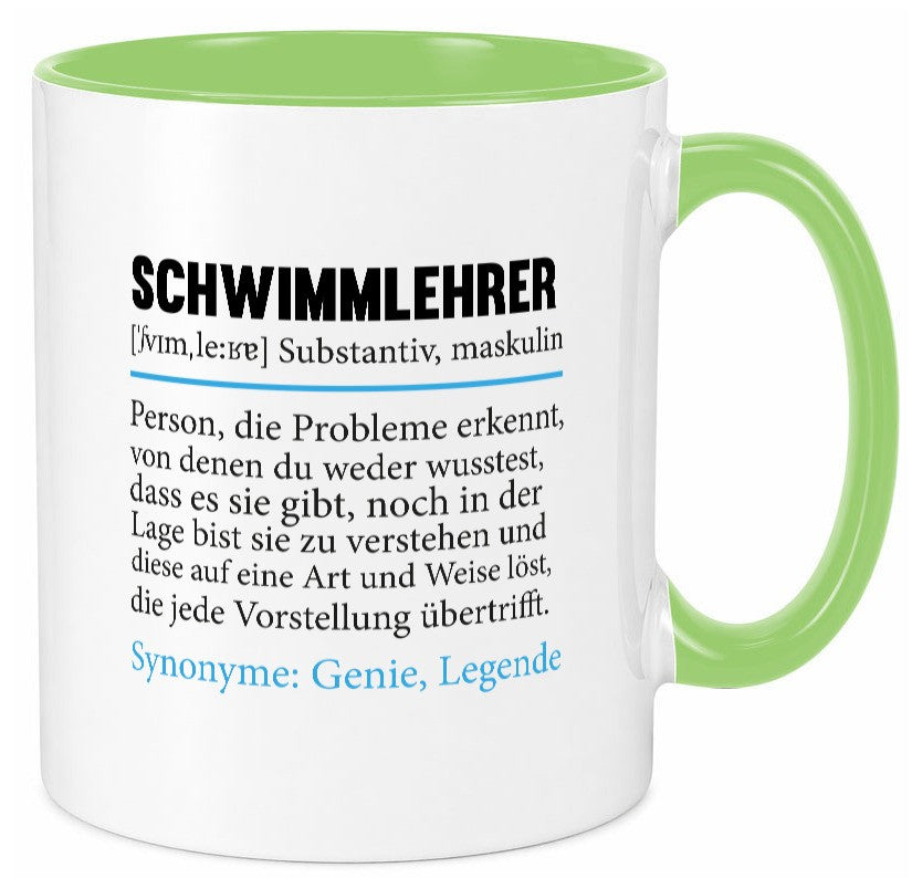 Schwimmlehrer | Lehrer Humor Schüler schwimmen v2 Geschenk Geschenkidee Tasse