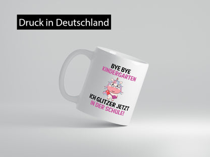 Tschüss Kindergarten, hallo Schule | Einhorn Geschenk Humor Geschenkidee