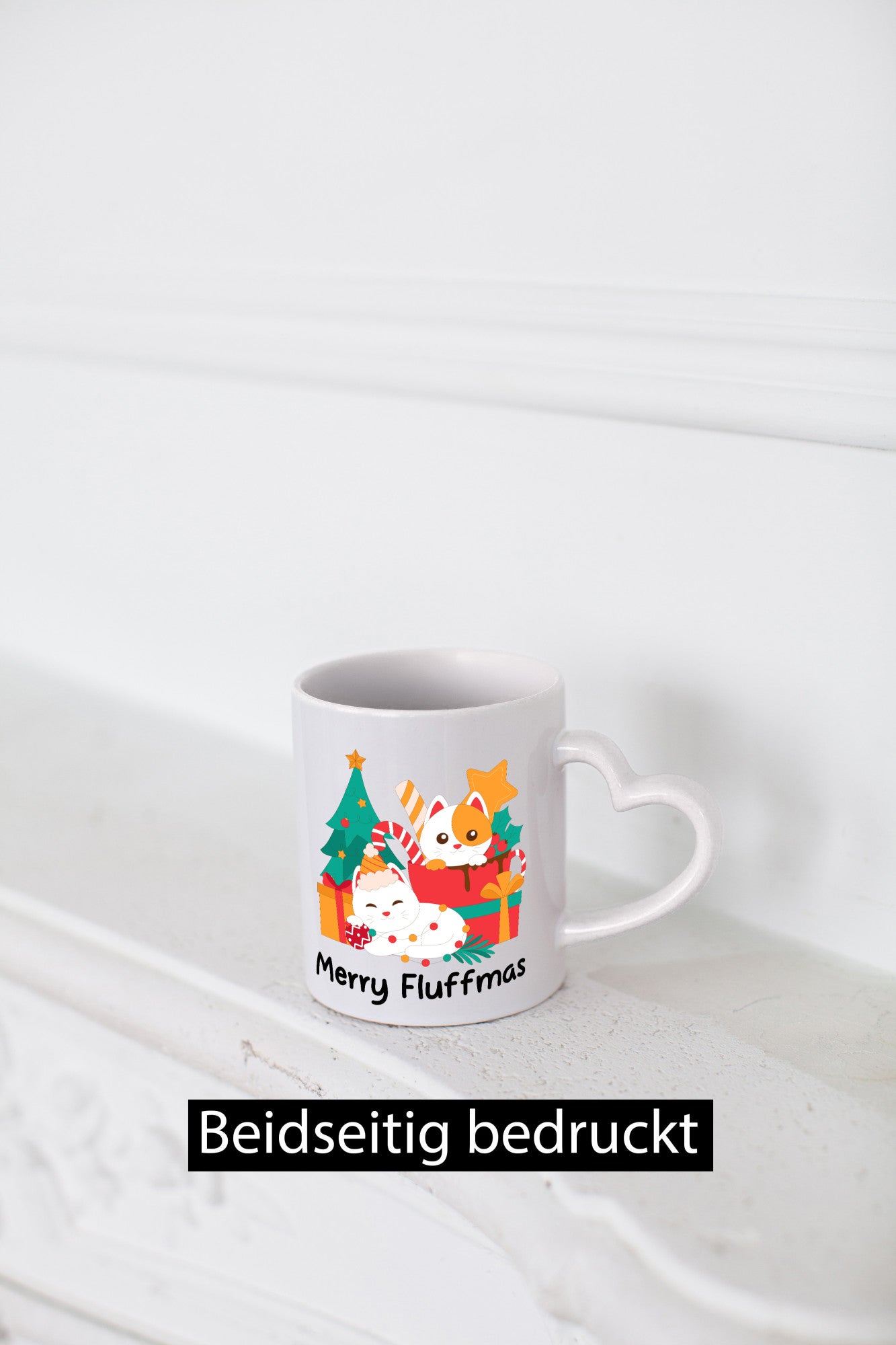 Merry Fluffmas | Weihnachten Katzen weihnachtskatzen lustiger Spruch Geschenk