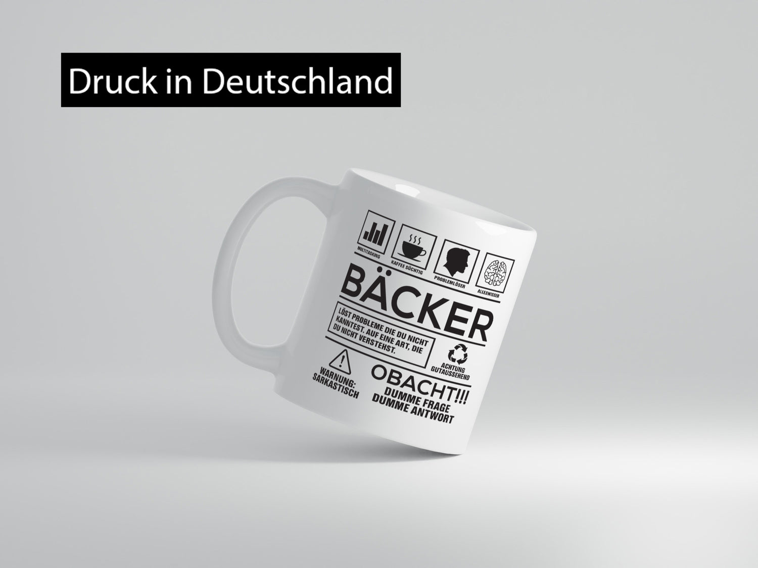 Achtung Probleme Bäcker | Bäckerei Backen Konditor Geschenk Humor Geschenkidee