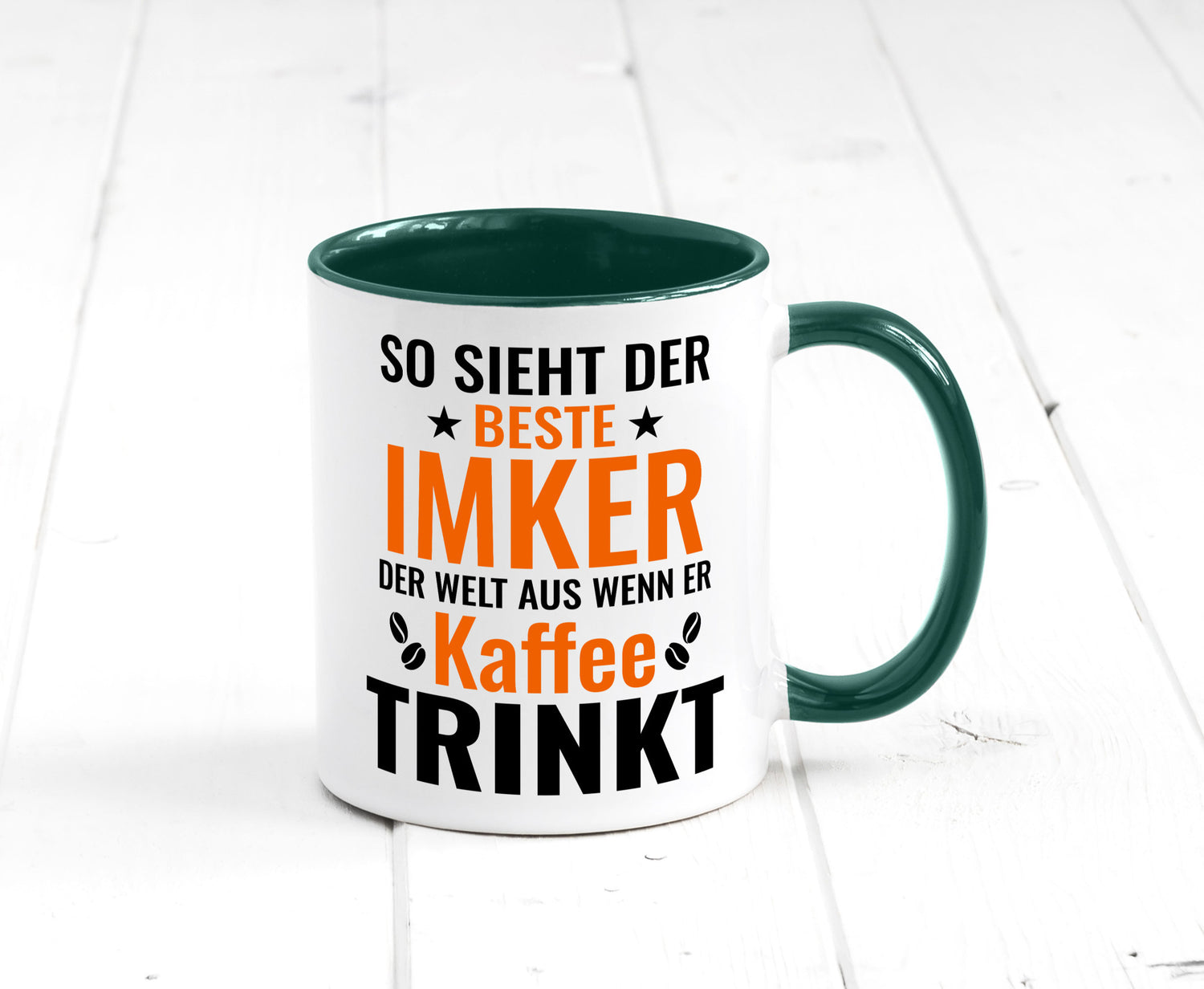 Kaffee trinkt: Imker | Imkerei lustiger Spruch Geschenk Humor Geschenkidee Tasse