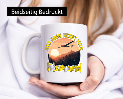 Hier nervt mich niemand | Segelflieger Segelfliegen lustig Humor Geschenkidee