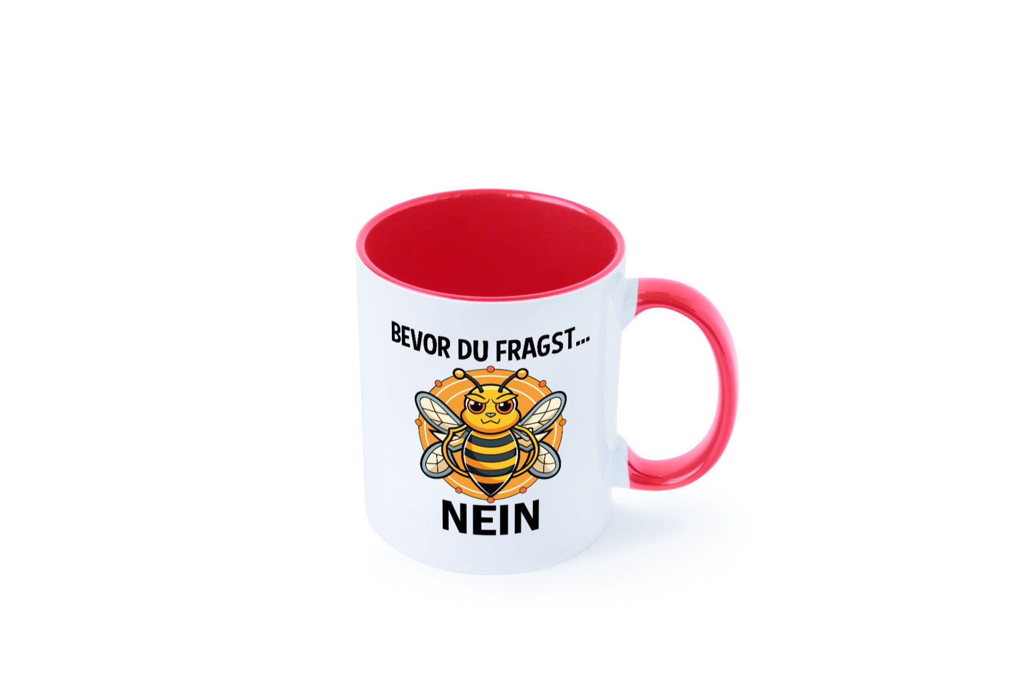 Bevor du fragst... Nein | Hummeln v2 lustig Humor Geschenkidee Geschenk Tasse