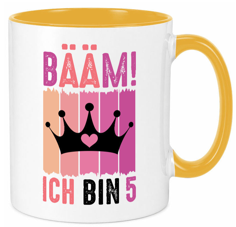 5. Geburtstag | 5 Jahre Bääm ich bin Krone lustiger Spruch Geschenk Tasse