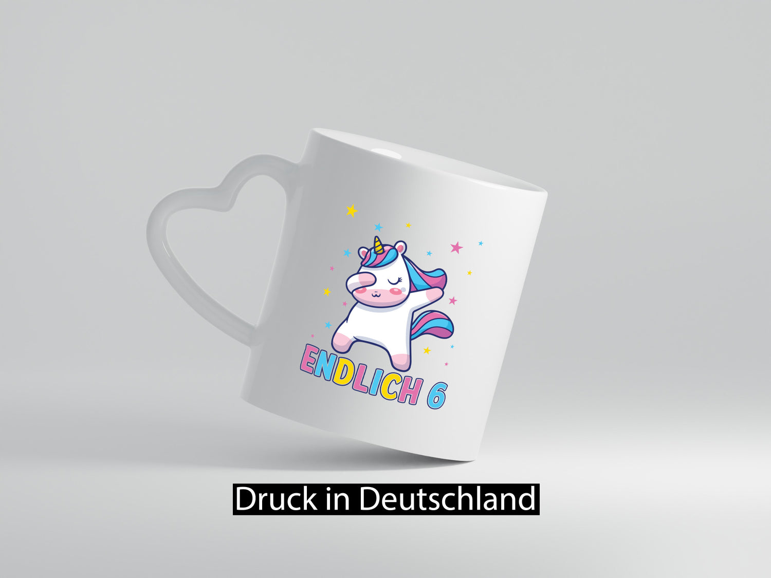 Endlich 6 | Einhorn Sterne lustiger Spruch Geschenk Humor Geschenkidee Tasse