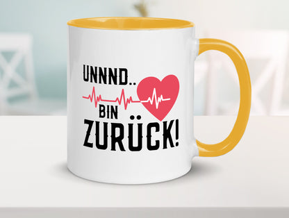 Bin zurück | Herzschlag Reanimation Puls Arzt Klinik Geschenk Humor