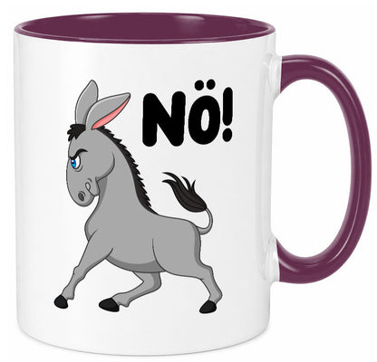 Nö | Sturer Esel hab kein bock lustig Humor Geschenkidee Geschenk Tasse
