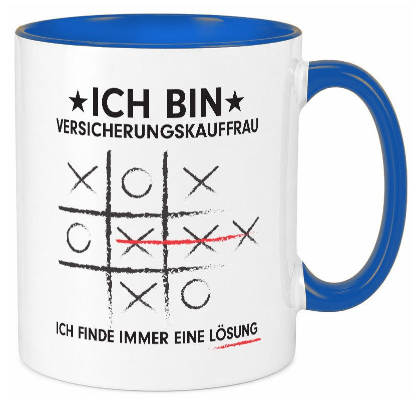 Löse Probleme: Versicherungskauffrau | Kauffrau v3 Humor Geschenkidee Tasse