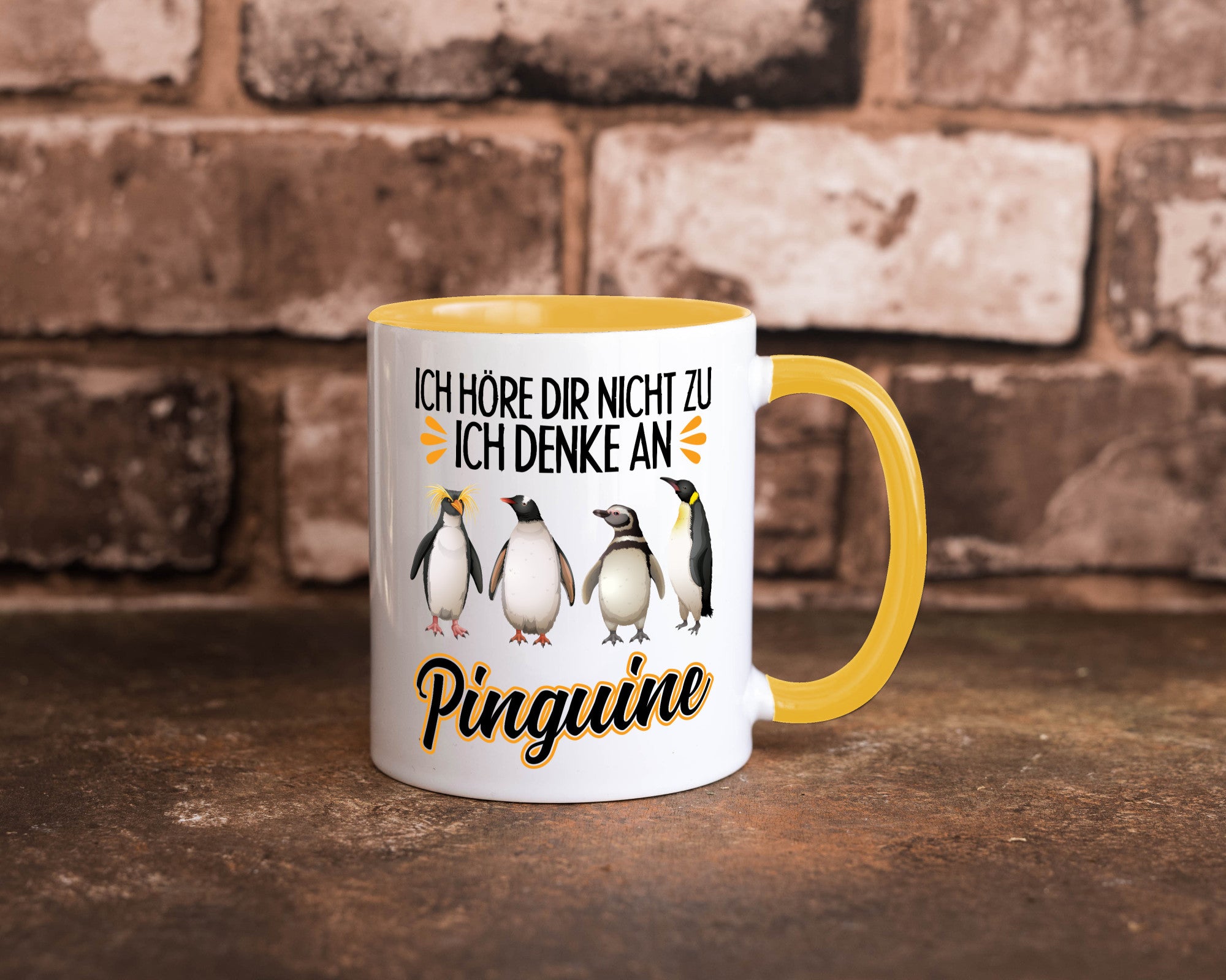 Ich denke an Pinguine Geschenkidee Humor Tasse
