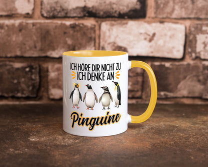 Ich denke an Pinguine Geschenkidee Humor Tasse