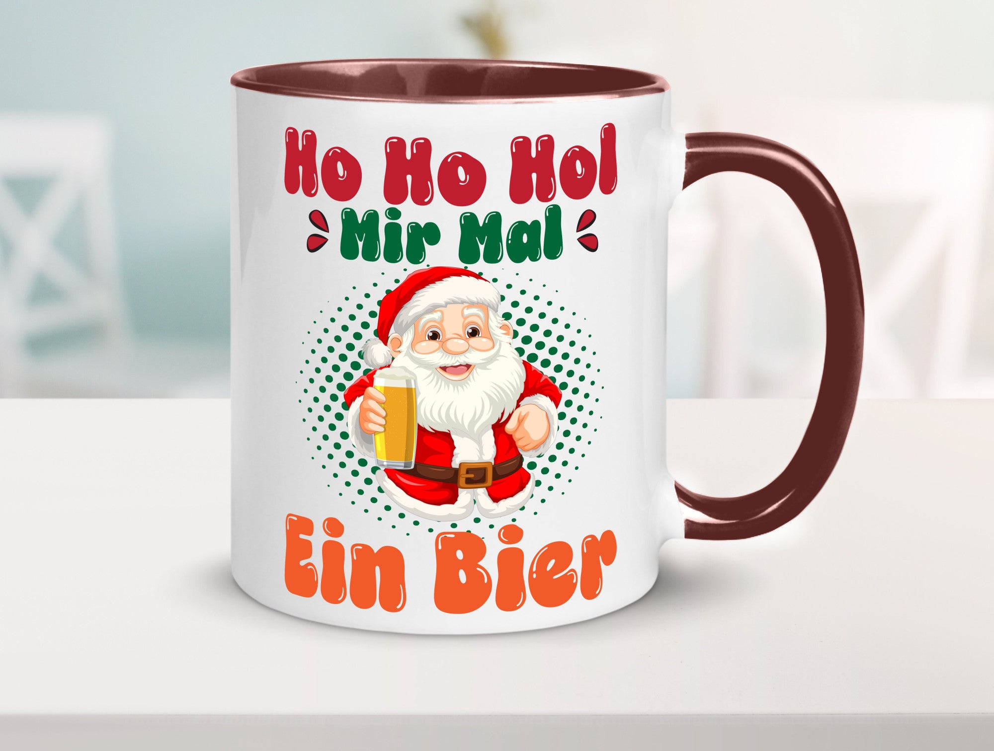Ho mir mal ein Bier | Ugly Christmas Trinken v2 Geschenkidee Humor Tasse