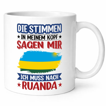 Ruanda | Urlaub Stimmen in meinem Kopf Traumland lustiger Spruch Geschenk Humor