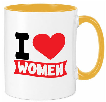 I love woman | Frauen Ich liebe v2 lustig Familie Geschenkidee Geschenk Tasse