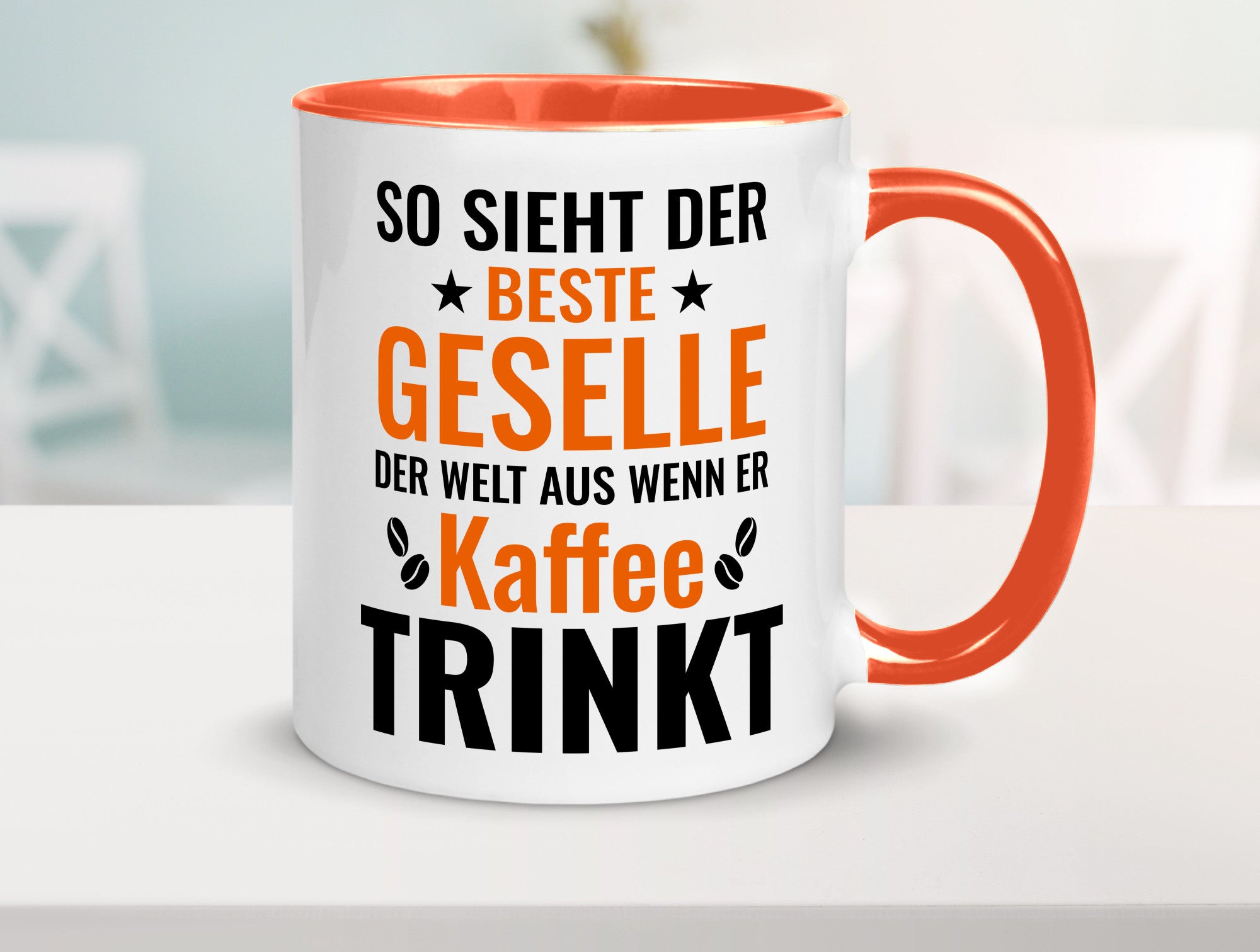 Kaffee trinkt: Geselle | Handwerker lustig Humor Geschenkidee Geschenk Tasse