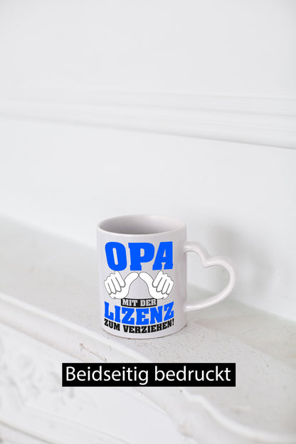 Opa mit Lizenz | Spruch Großvater Geschenk Familie Geschenkidee lustiger Tasse