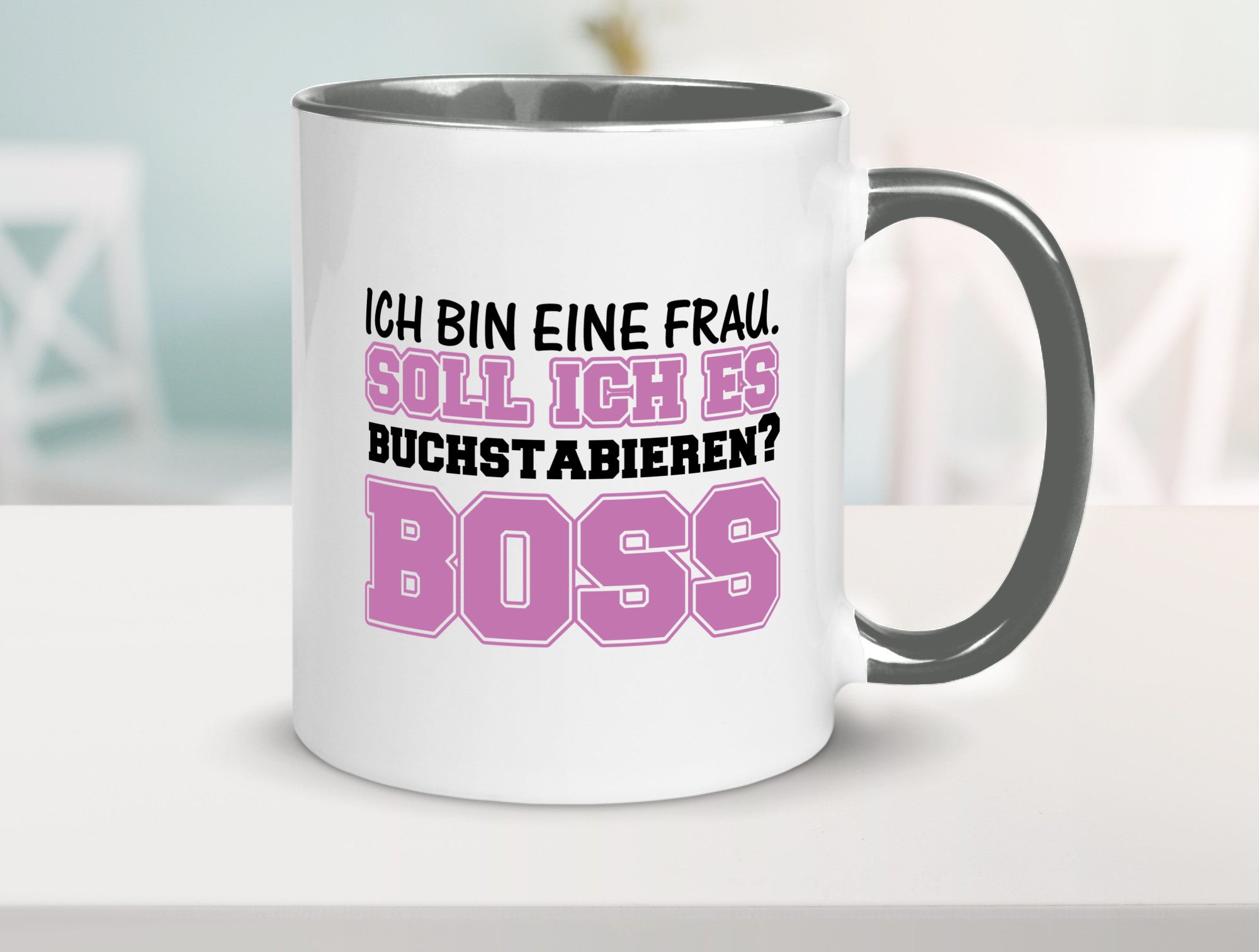 Ich bin der Boss Geschenk Humor Geschenkidee lustiger Spruch Tasse