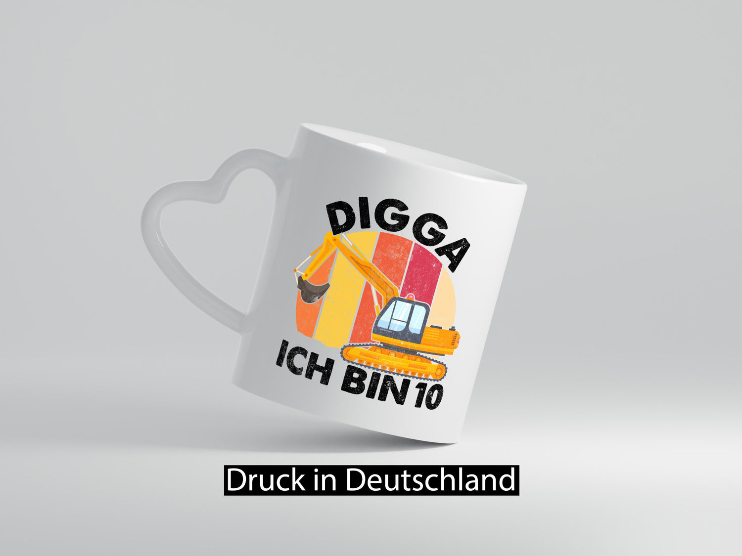 10. Geburtstag | 10 Jahre Bagger Digga lustig Geschenkidee Geschenk Tasse