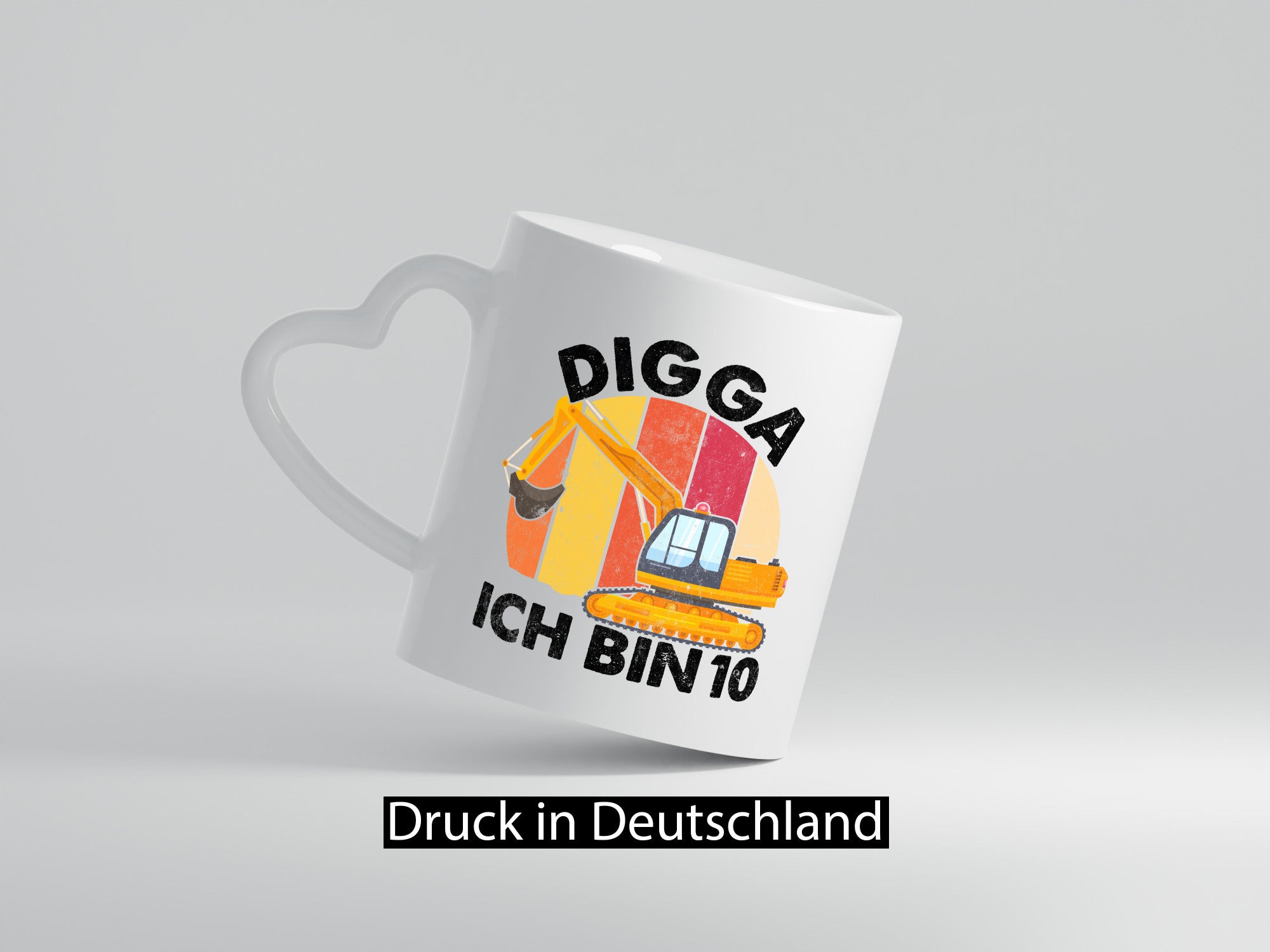 10. Geburtstag | 10 Jahre Bagger Digga lustig Geschenkidee Geschenk Tasse