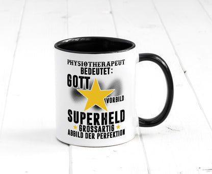 Bedeutung von Physiotherapeut v2 Geschenk Humor Geschenkidee lustiger Spruch Tasse