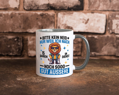 15 Jahre im Dienst | Arbeitsjubiläum Arbeit lustig Kollegen Büro Geschenk Tasse
