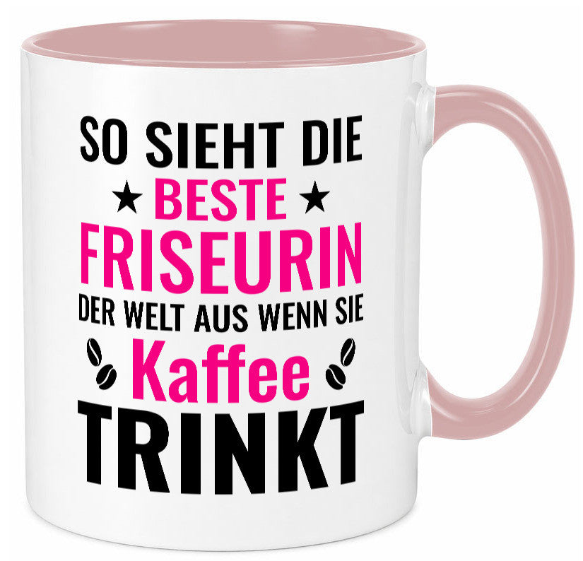 Kaffee trinkt: Friseurin | Friseuse Frisörin lustig Humor Geschenkidee Geschenk